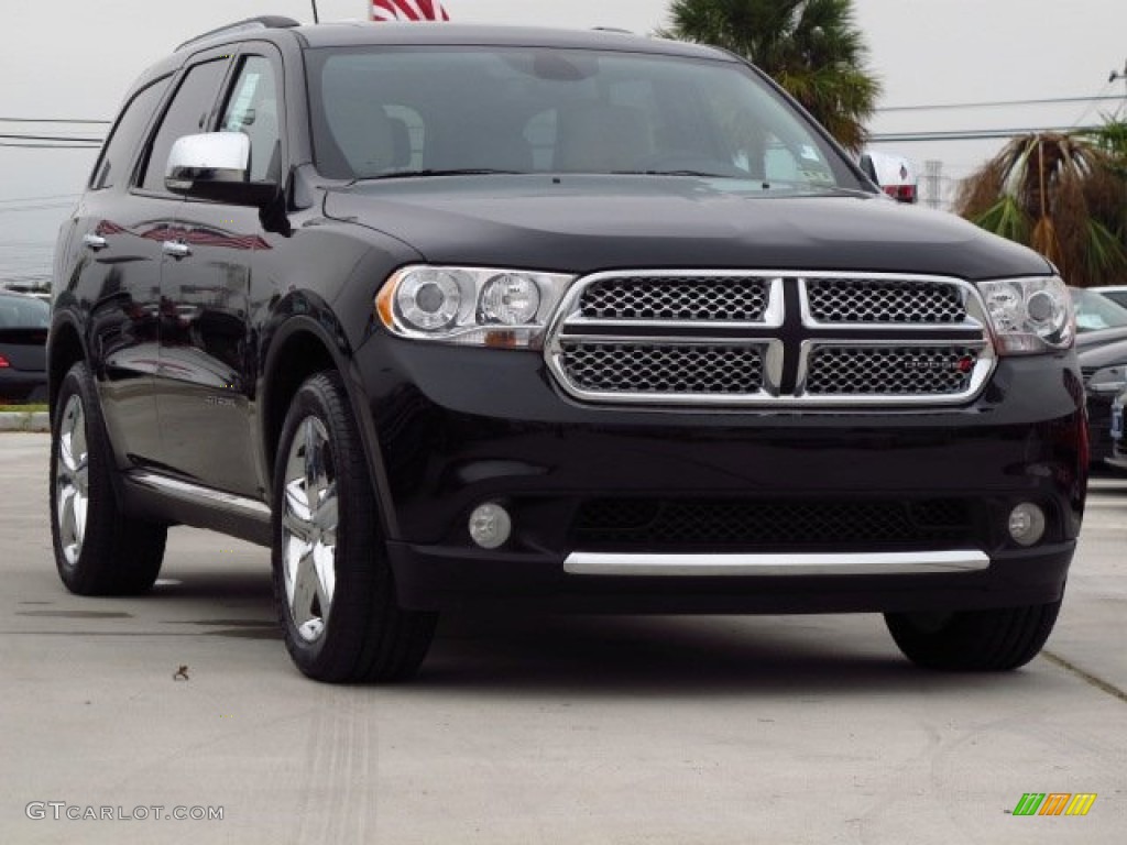 2013 Durango Citadel - Brilliant Black Crystal Pearl / Black/Light Frost Beige photo #1