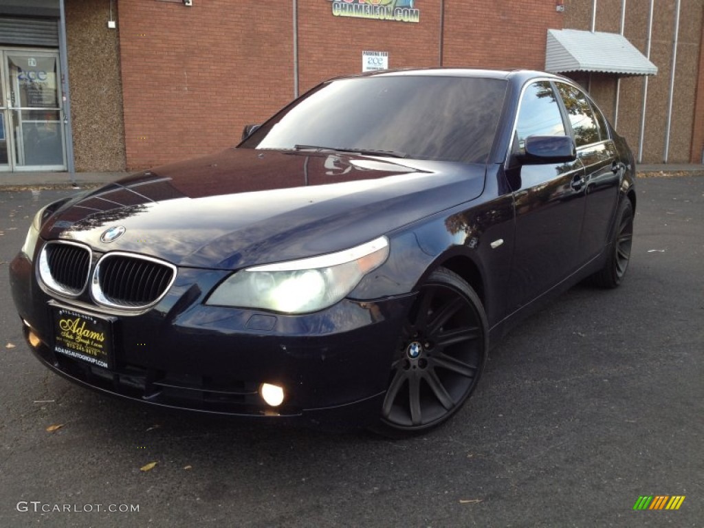 2004 5 Series 530i Sedan - Orient Blue Metallic / Beige photo #1