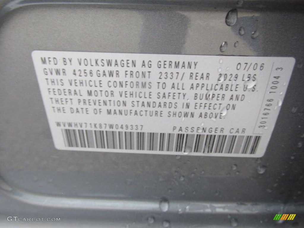 2007 GTI 4 Door - United Grey Metallic / Anthracite photo #19