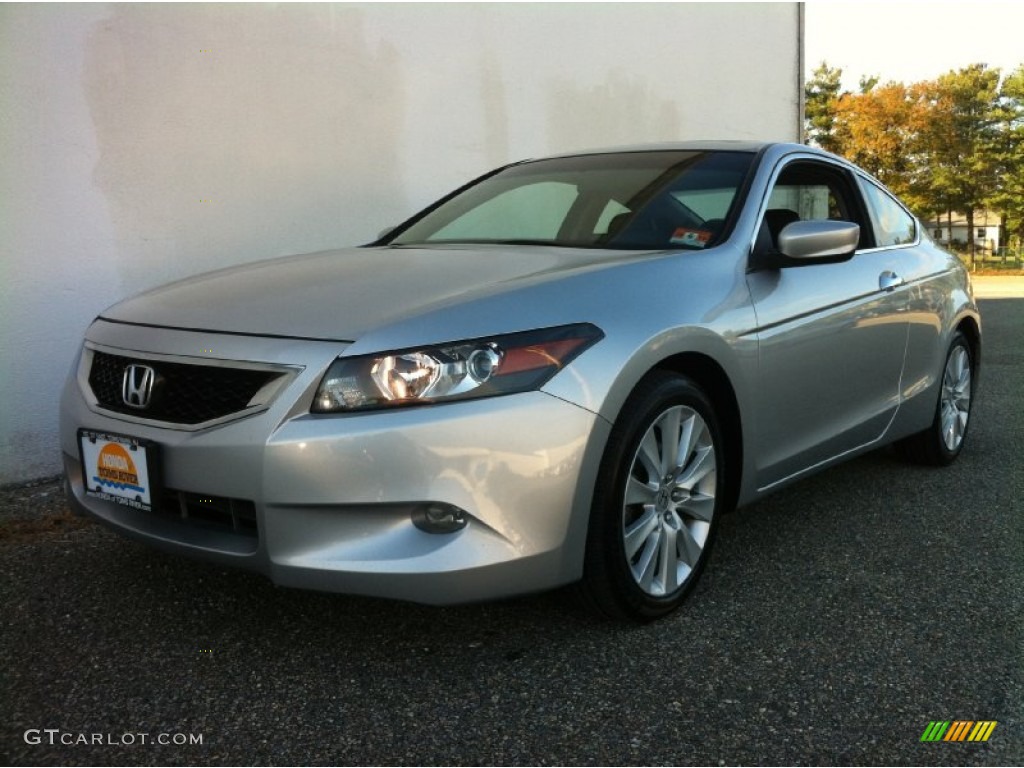 2008 Accord EX-L V6 Coupe - Alabaster Silver Metallic / Black photo #1