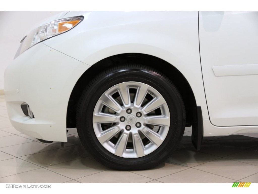2011 Sienna Limited AWD - Blizzard White Pearl / Bisque photo #45