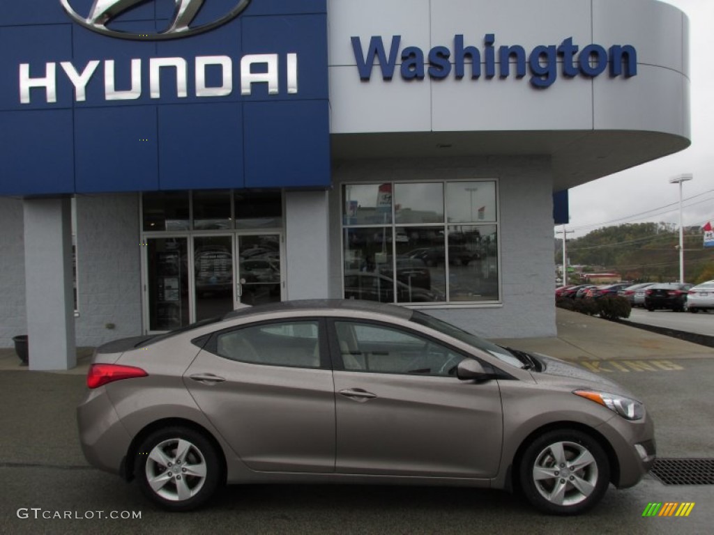 2012 Elantra GLS - Desert Bronze / Beige photo #2