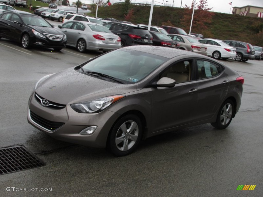 2012 Elantra GLS - Desert Bronze / Beige photo #4