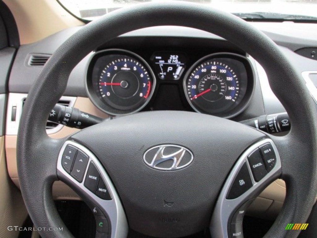 2012 Elantra GLS - Desert Bronze / Beige photo #8