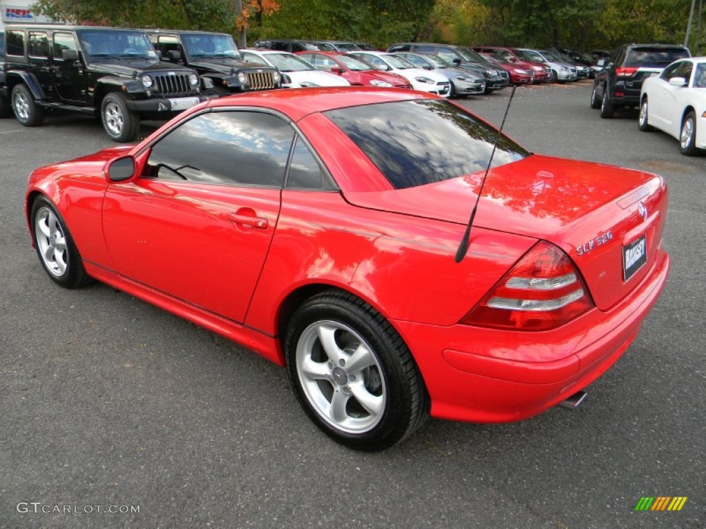 2001 SLK 320 Roadster - Magma Red / Charcoal Black photo #9