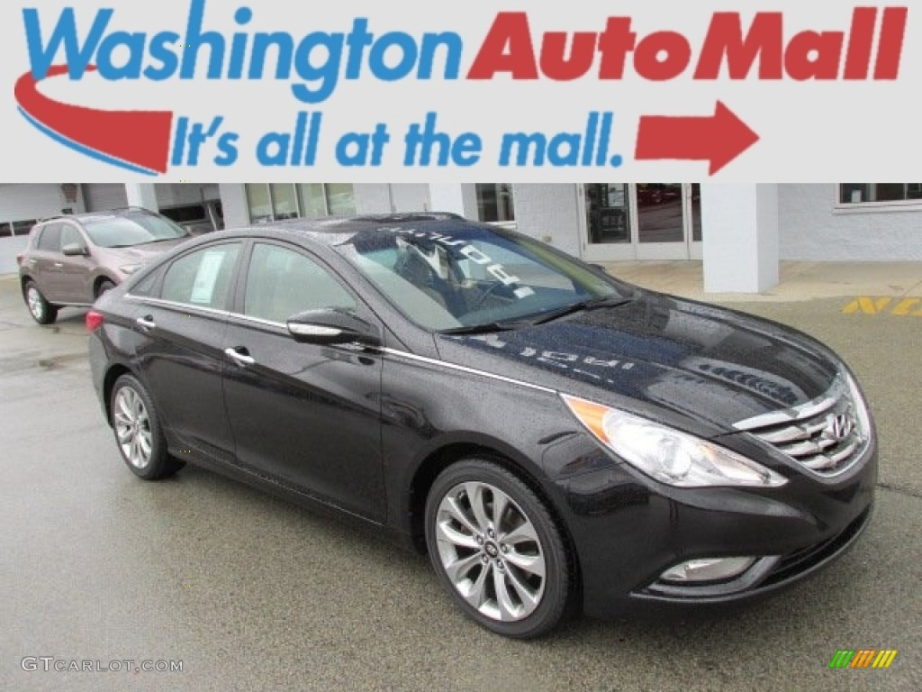 2011 Sonata Limited 2.0T - Midnight Black / Camel photo #1