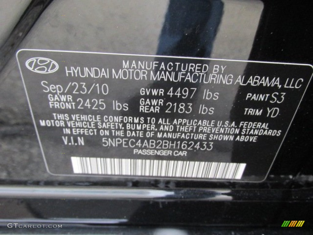 2011 Sonata Limited 2.0T - Midnight Black / Camel photo #20