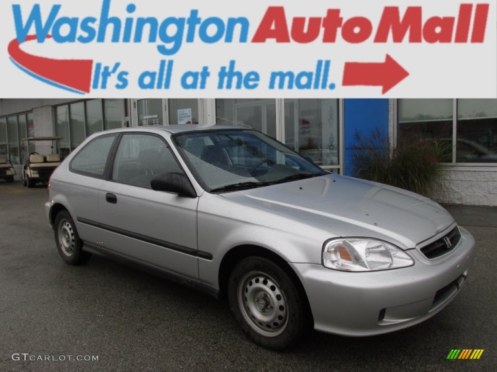 1999 Civic CX Hatchback - Vogue Silver Metallic / Dark Gray photo #1