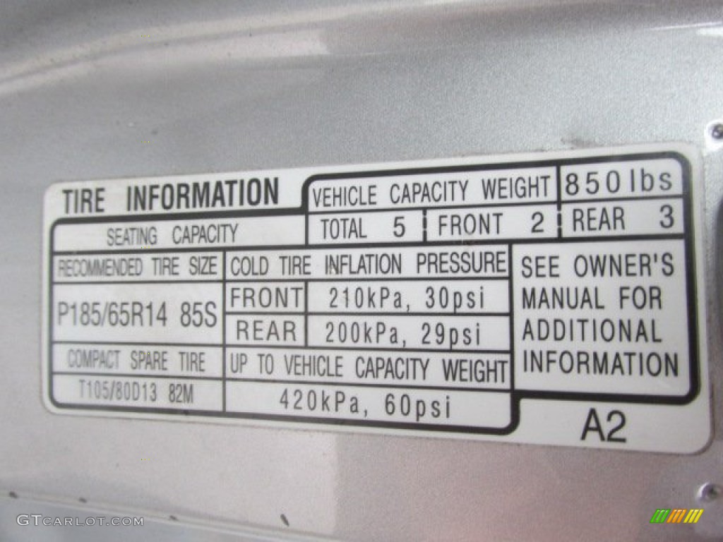 1999 Honda Civic CX Hatchback Info Tag Photo #87086451