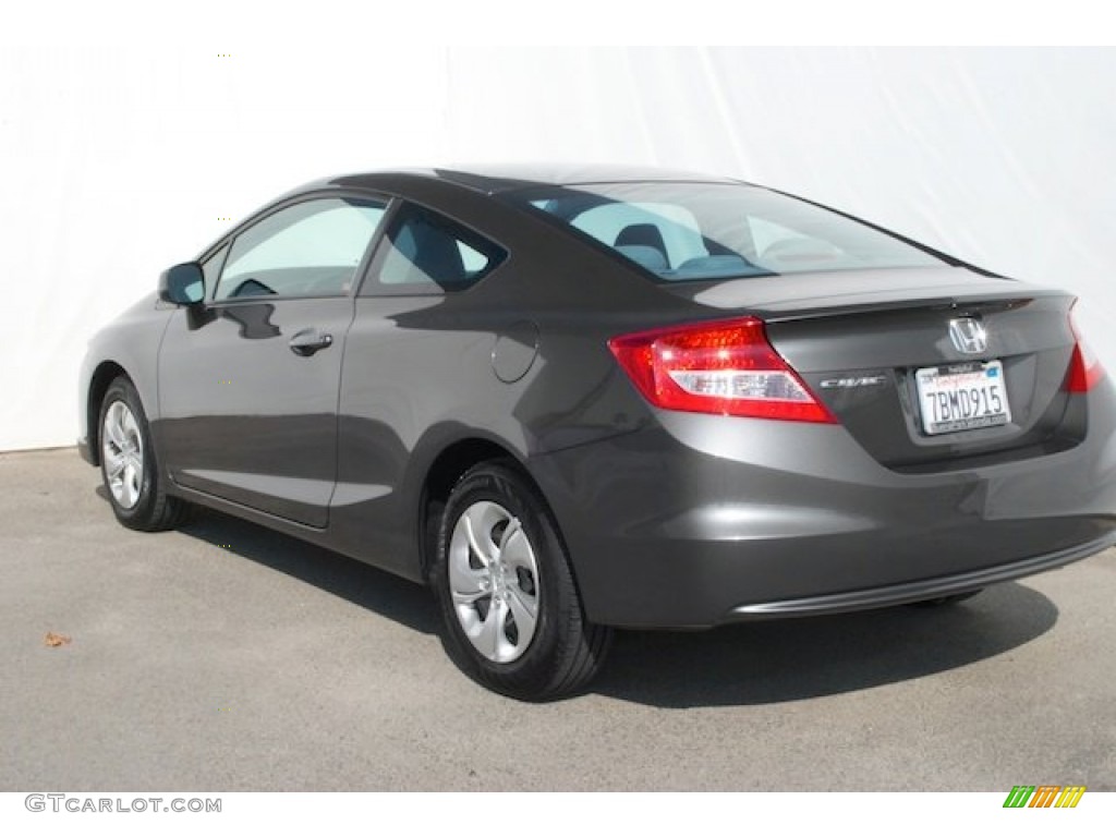 2013 Civic LX Coupe - Polished Metal Metallic / Gray photo #2