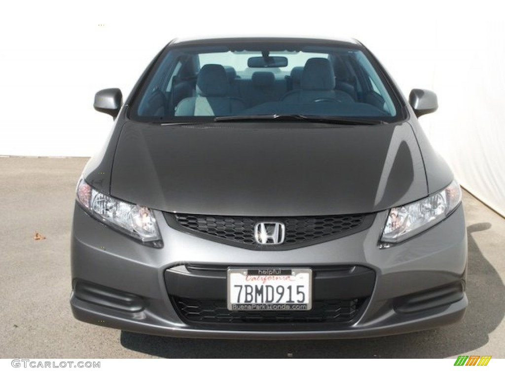 2013 Civic LX Coupe - Polished Metal Metallic / Gray photo #8