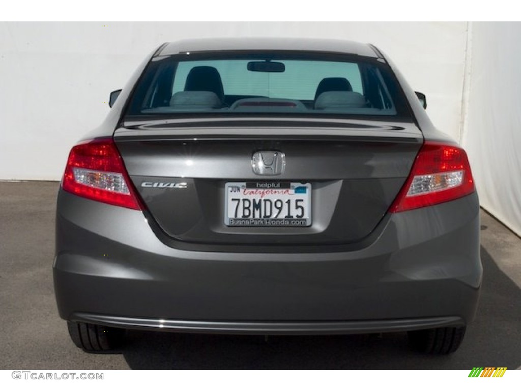 2013 Civic LX Coupe - Polished Metal Metallic / Gray photo #10