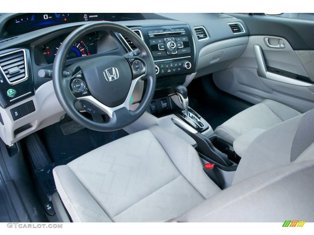 2013 Civic LX Coupe - Polished Metal Metallic / Gray photo #12