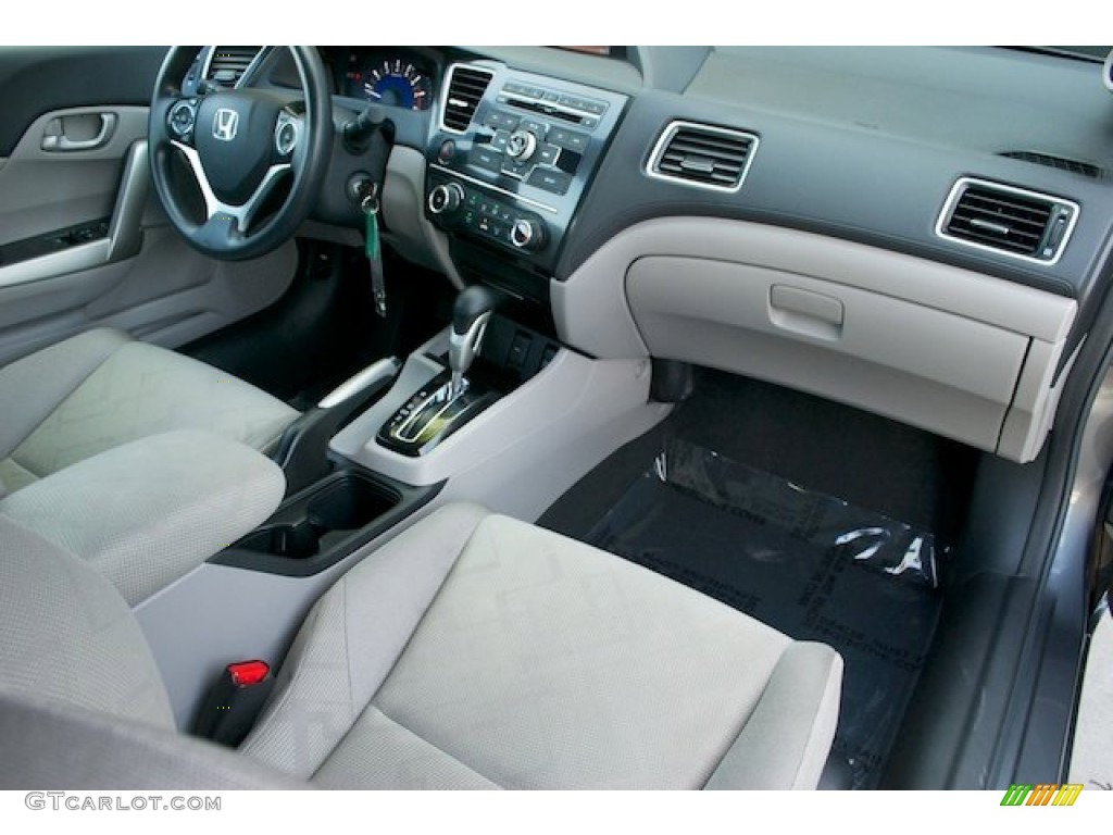 2013 Civic LX Coupe - Polished Metal Metallic / Gray photo #15