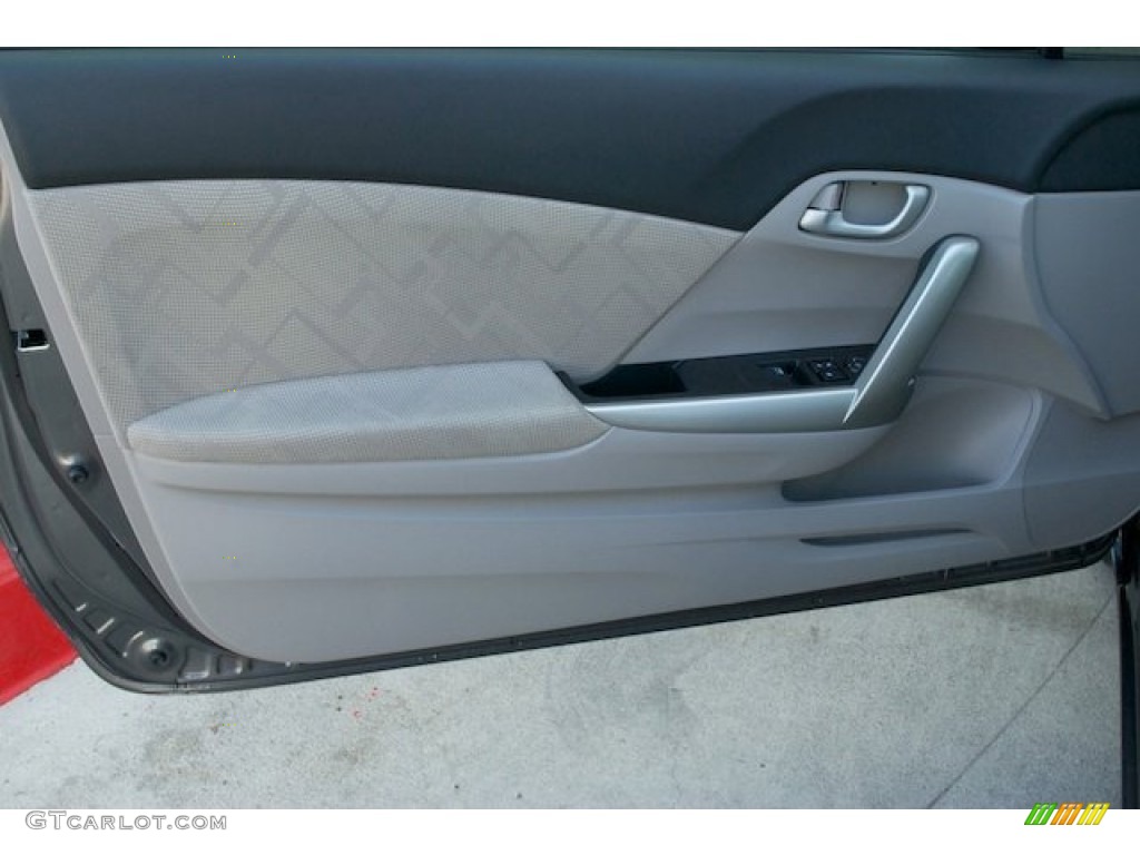 2013 Civic LX Coupe - Polished Metal Metallic / Gray photo #20