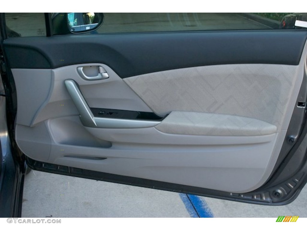 2013 Civic LX Coupe - Polished Metal Metallic / Gray photo #21