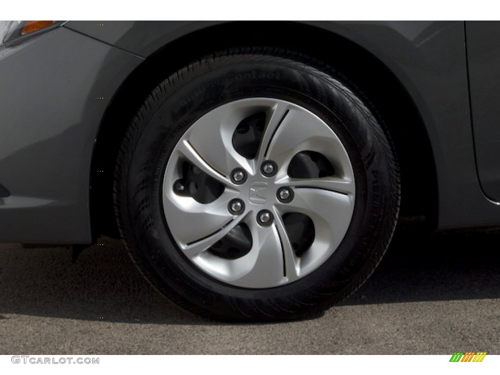2013 Civic LX Coupe - Polished Metal Metallic / Gray photo #23