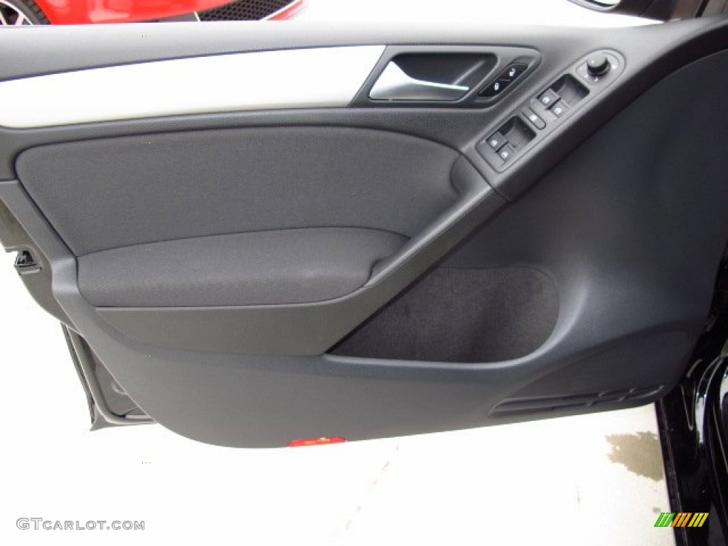 2014 Volkswagen Golf TDI 4 Door Titan Black Door Panel Photo #87087648