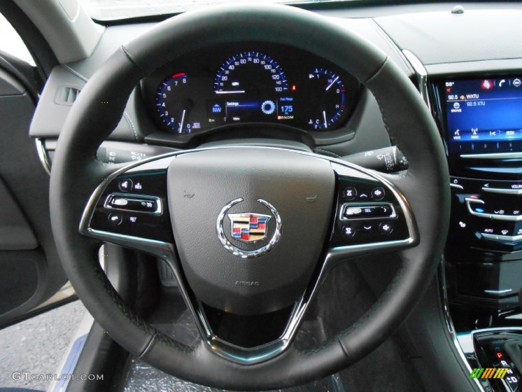 2014 Cadillac ATS 2.0L Turbo AWD Jet Black/Jet Black Steering Wheel Photo #87088740