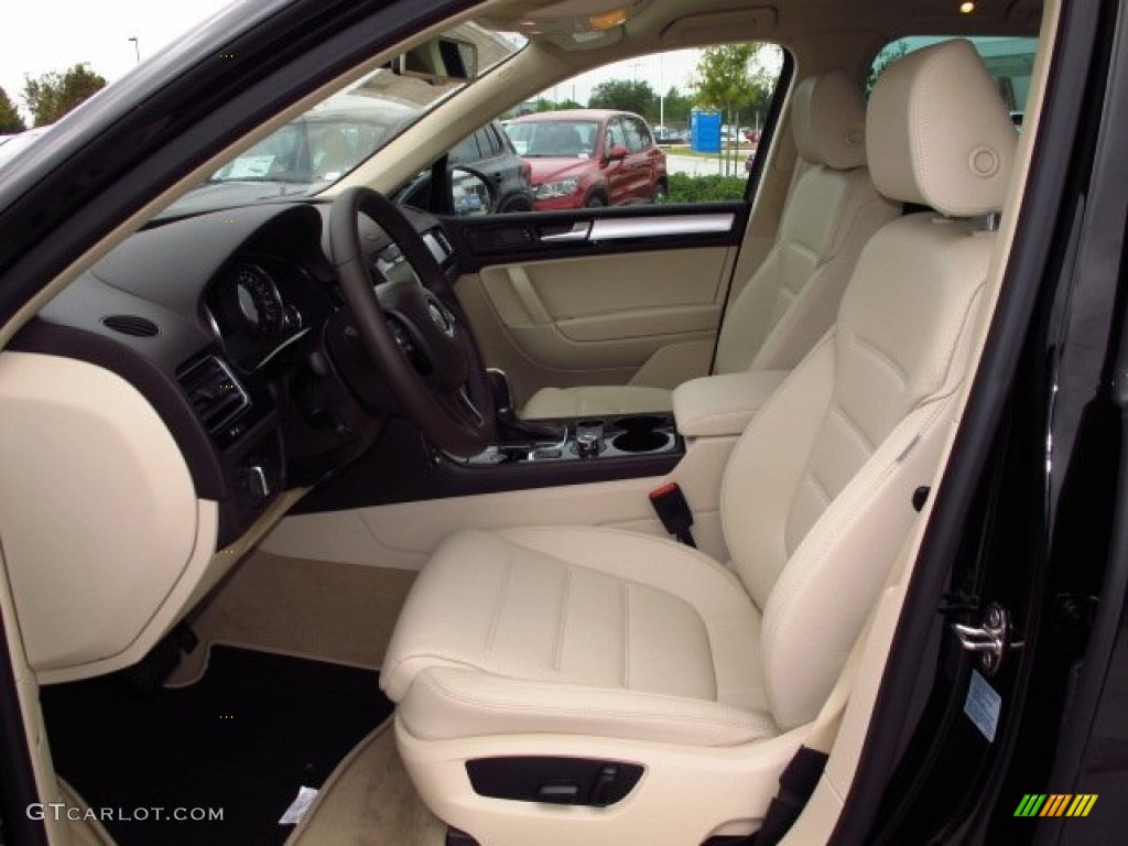 Cornsilk Beige Interior 2014 Volkswagen Touareg V6 Sport 4Motion Photo #87089250