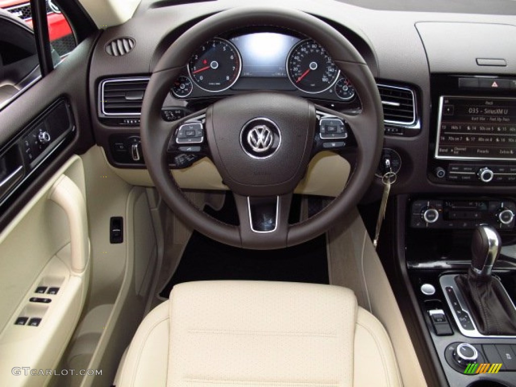2014 Volkswagen Touareg V6 Sport 4Motion Cornsilk Beige Dashboard Photo #87089313