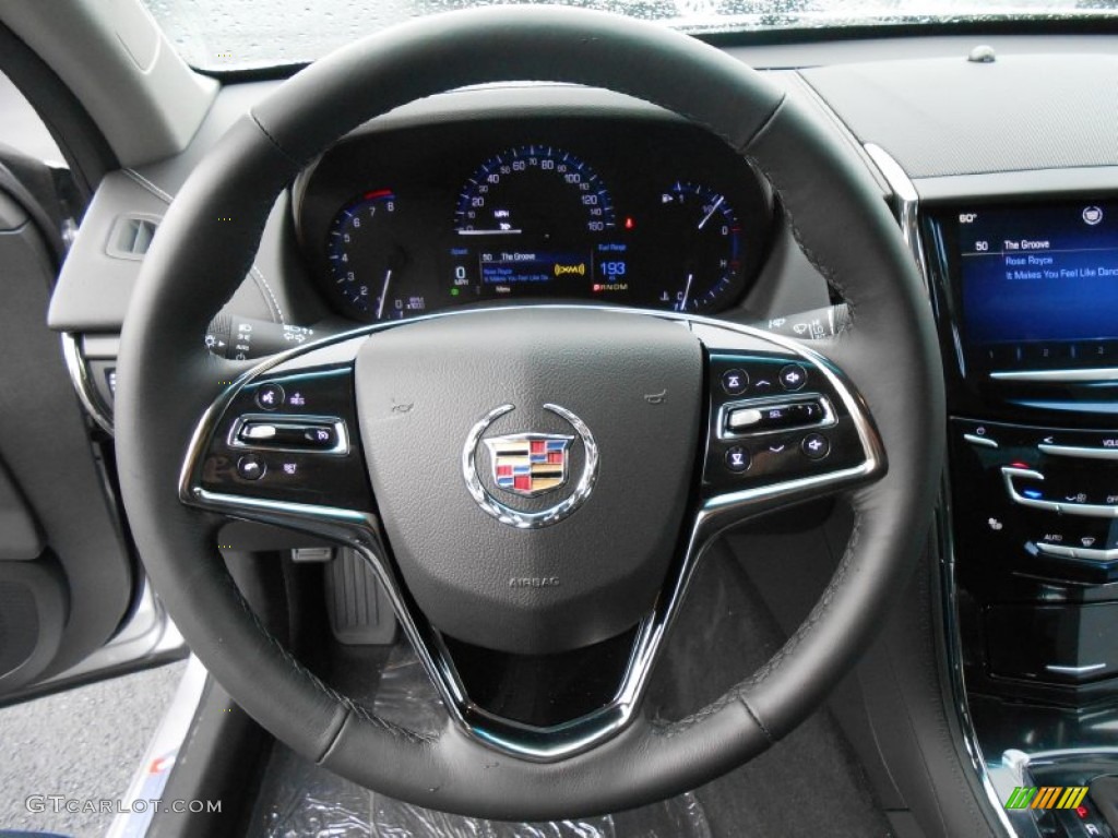 2014 Cadillac ATS 2.0L Turbo AWD Jet Black/Jet Black Steering Wheel Photo #87089481