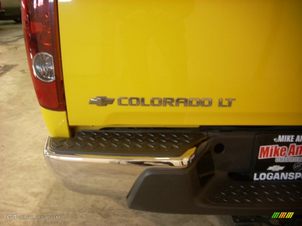 2007 Colorado LT Extended Cab 4x4 - Yellow / Very Dark Pewter photo #4