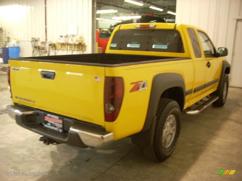 2007 Colorado LT Extended Cab 4x4 - Yellow / Very Dark Pewter photo #8