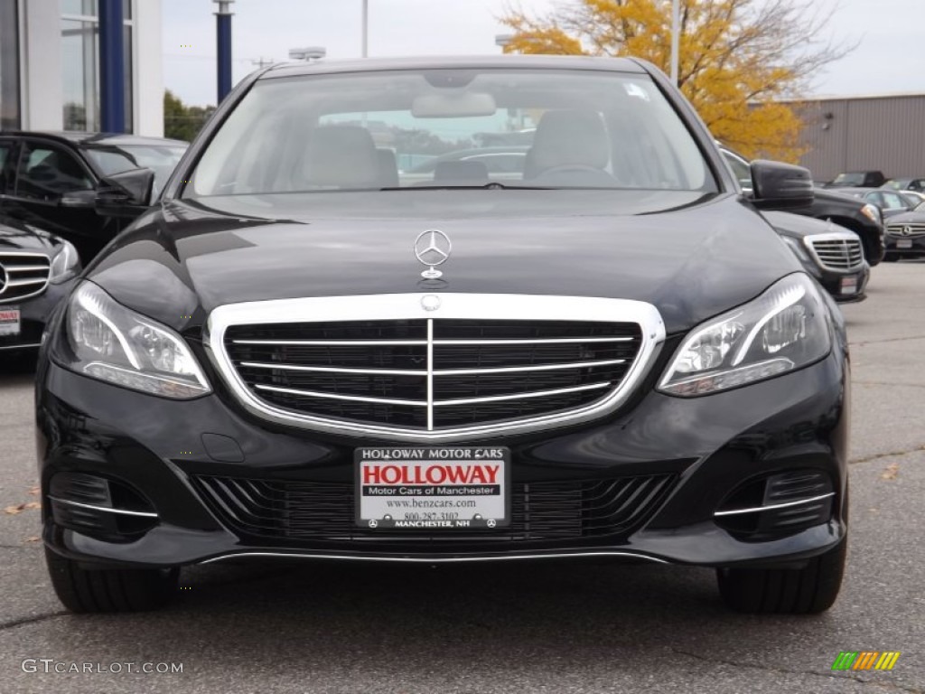 2014 E 350 4Matic Sedan - Black / Silk Beige/Espresso Brown photo #2