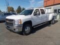 2014 Summit White Chevrolet Silverado 3500HD LTZ Crew Cab 4x4 Dual Rear Wheel  photo #6