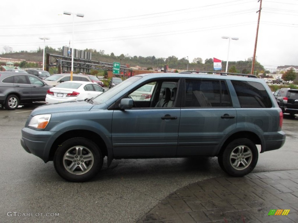 2005 Pilot EX-L 4WD - Steel Blue Metallic / Gray photo #6