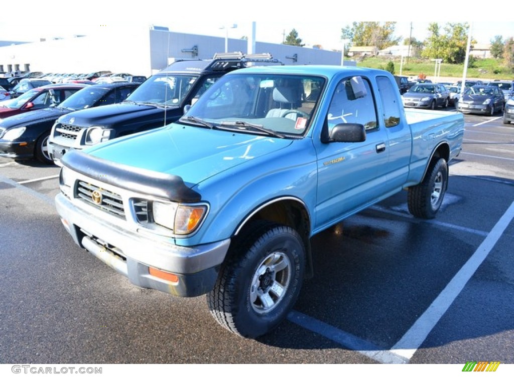 1997 Tacoma Extended Cab 4x4 - Paradise Blue Metallic / Grey photo #4