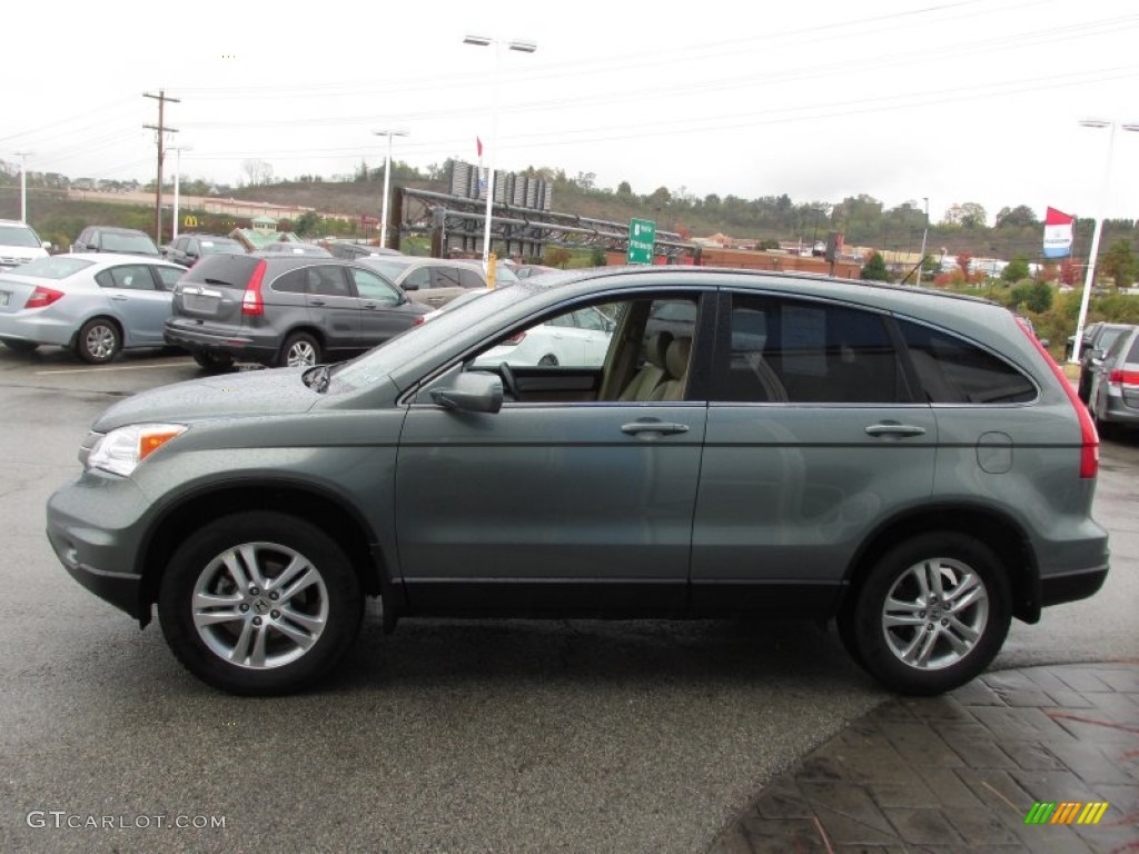 2011 CR-V EX-L 4WD - Opal Sage Metallic / Ivory photo #6