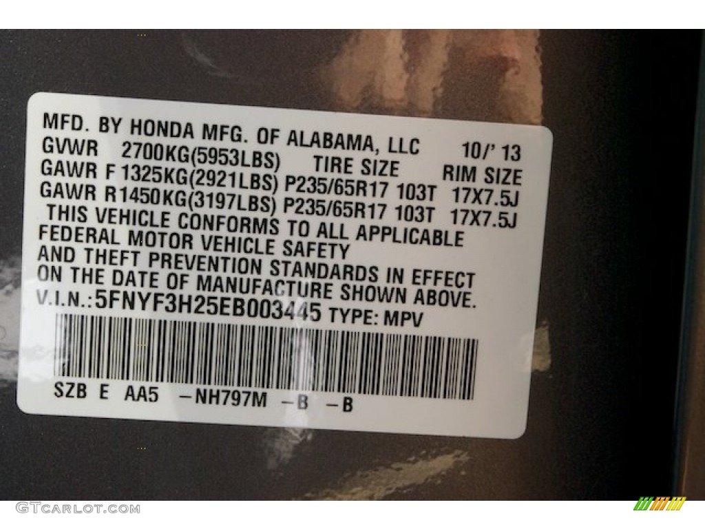 2014 Pilot LX - Modern Steel Metallic / Gray photo #21