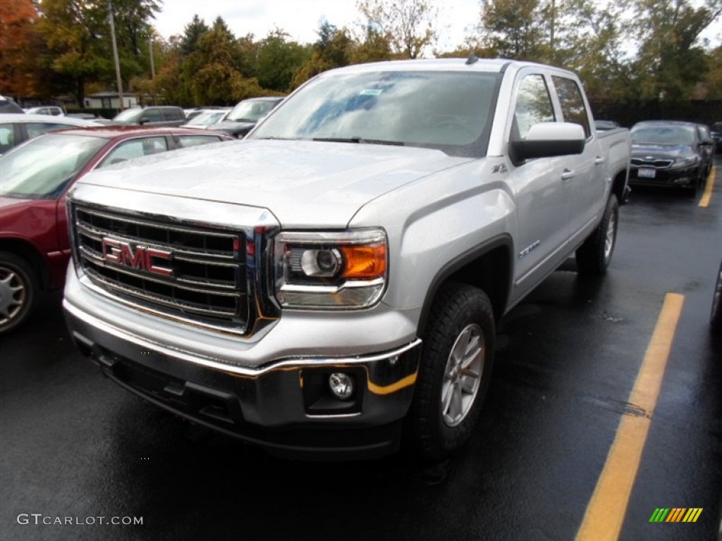 2014 Sierra 1500 SLE Crew Cab 4x4 - Quicksilver Metallic / Jet Black photo #1