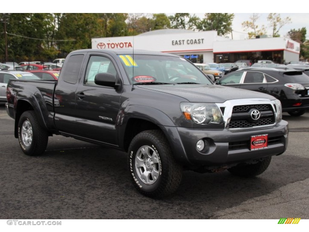 2011 Tacoma V6 TRD Access Cab 4x4 - Magnetic Gray Metallic / Graphite Gray photo #1