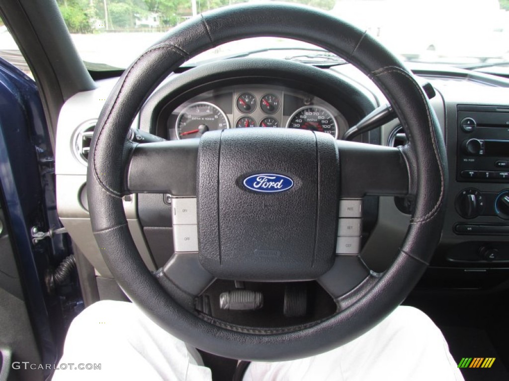 2007 Ford F150 FX4 Regular Cab 4x4 Medium Flint Steering Wheel Photo #87097209