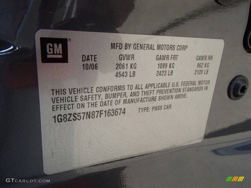 2007 Aura XE - Techno Gray Metallic / Gray photo #20