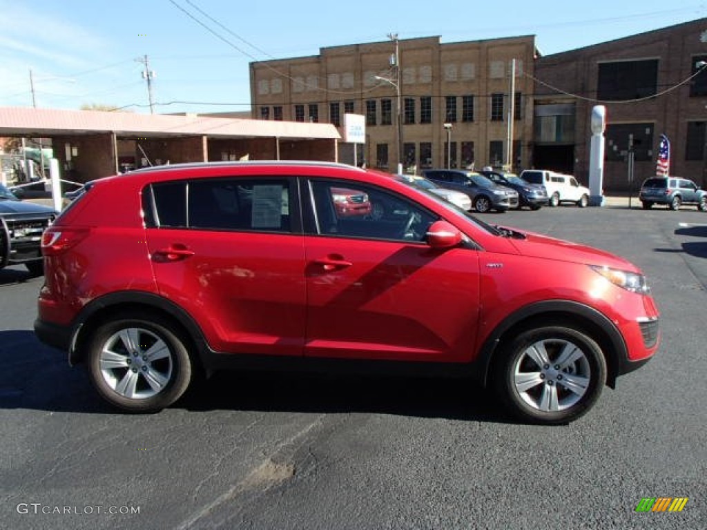 2012 Sportage LX AWD - Signal Red / Alpine Gray photo #1