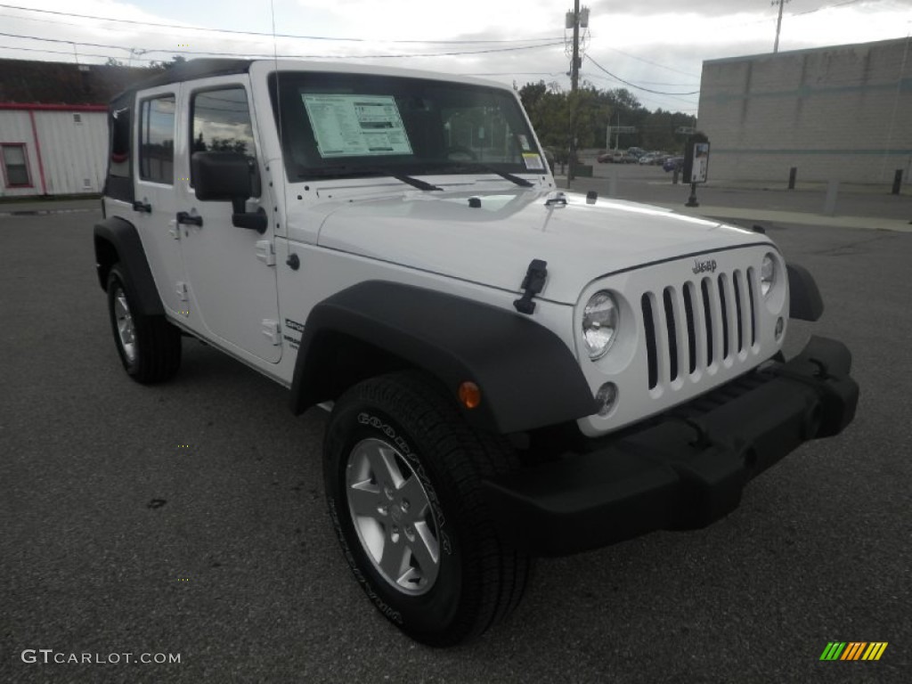 2014 Wrangler Unlimited Sport 4x4 - Bright White / Black photo #1