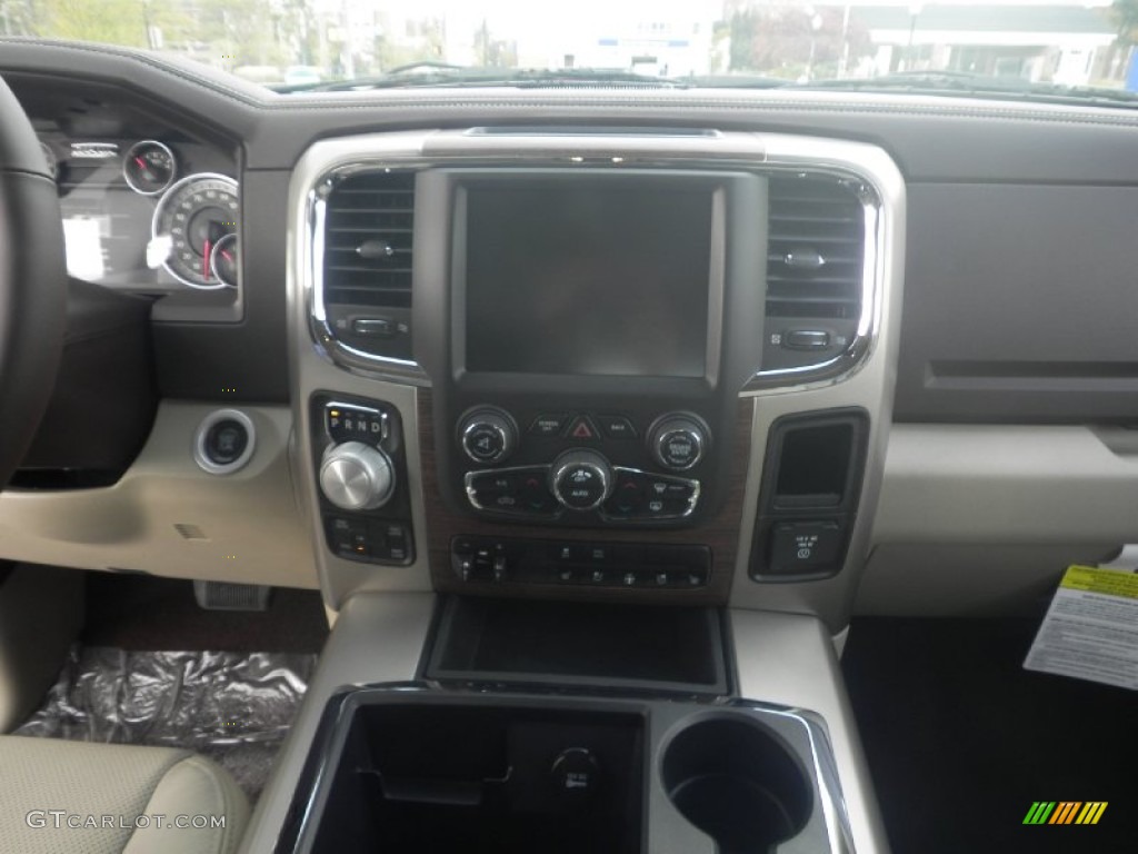 2014 1500 Laramie Crew Cab 4x4 - Deep Cherry Red Crystal Pearl / Canyon Brown/Light Frost Beige photo #6