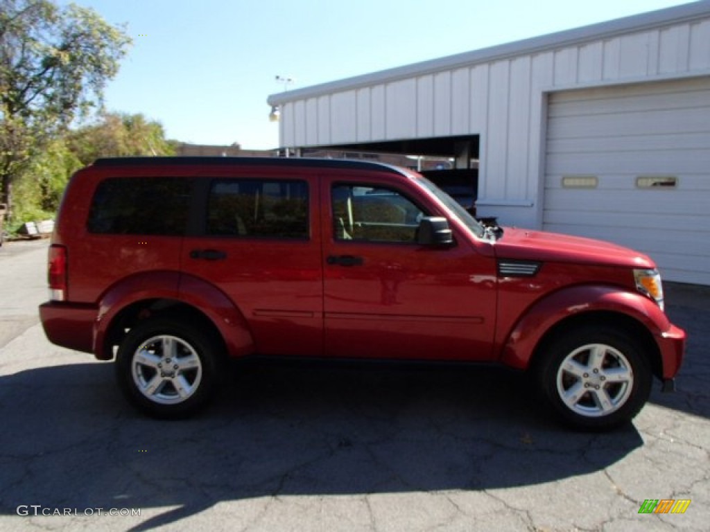 2008 Nitro SXT 4x4 - Inferno Red Crystal Pearl / Dark Khaki/Medium Khaki photo #1