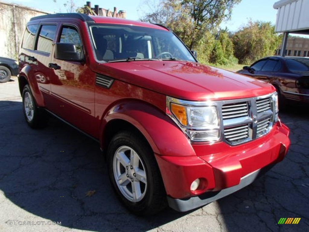 2008 Nitro SXT 4x4 - Inferno Red Crystal Pearl / Dark Khaki/Medium Khaki photo #2