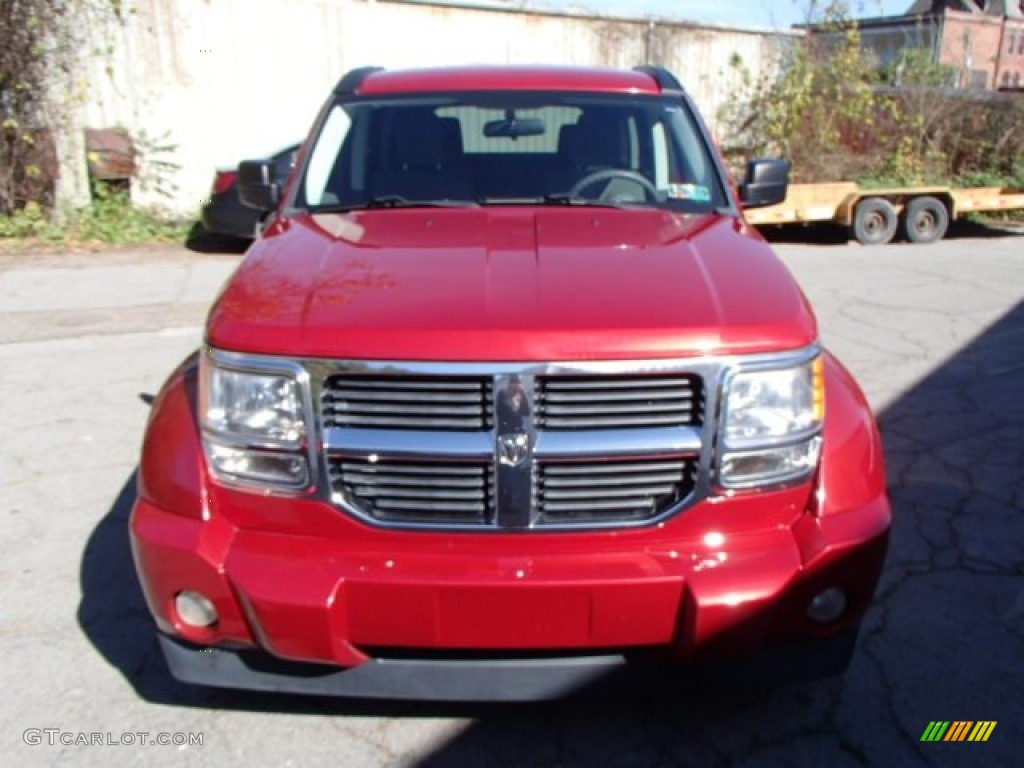 2008 Nitro SXT 4x4 - Inferno Red Crystal Pearl / Dark Khaki/Medium Khaki photo #3
