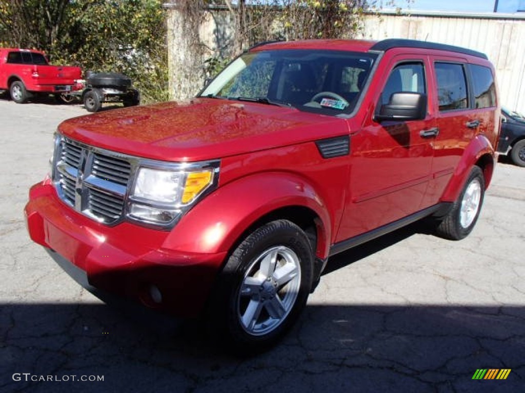 2008 Nitro SXT 4x4 - Inferno Red Crystal Pearl / Dark Khaki/Medium Khaki photo #4