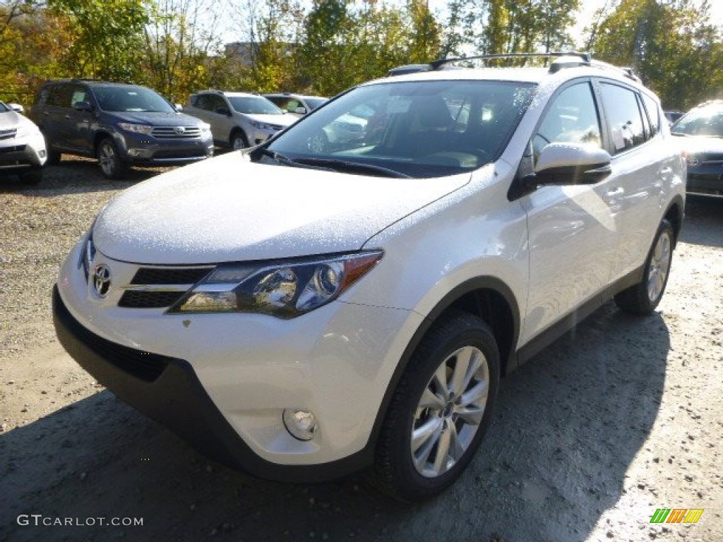 2013 RAV4 Limited AWD - Blizzard White Pearl / Black photo #7