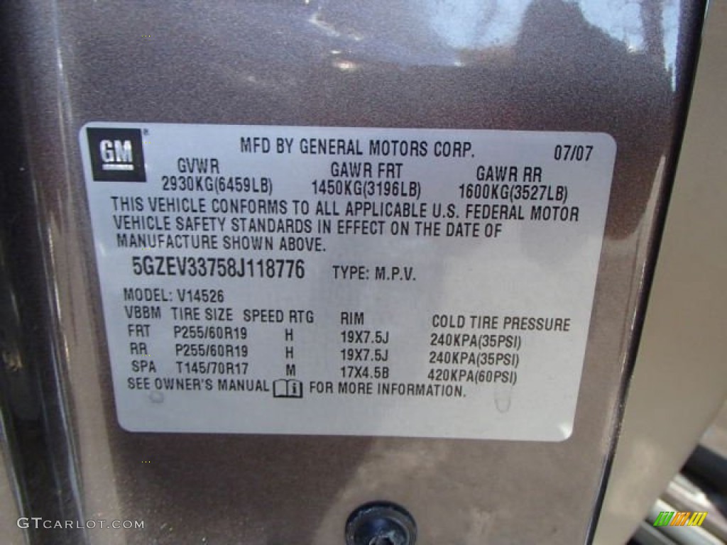 2008 Outlook XR AWD - Cocoa / Tan photo #20