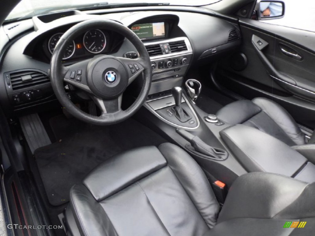 Black Interior 2007 BMW 6 Series 650i Convertible Photo #87103836