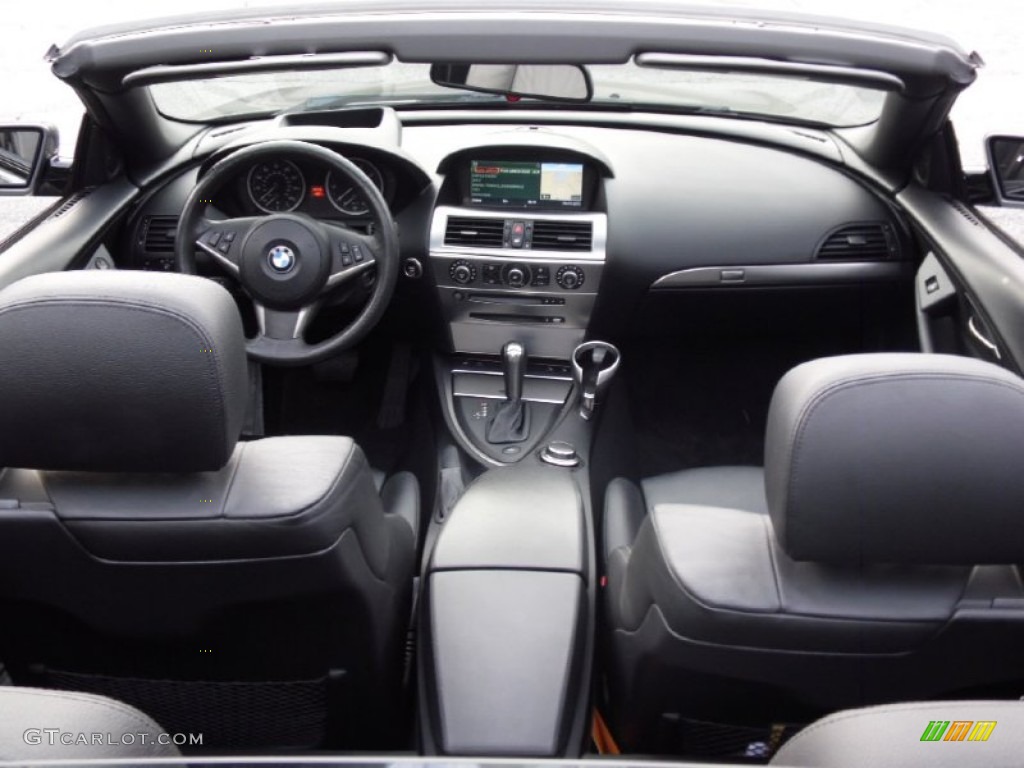 2007 BMW 6 Series 650i Convertible Black Dashboard Photo #87103890