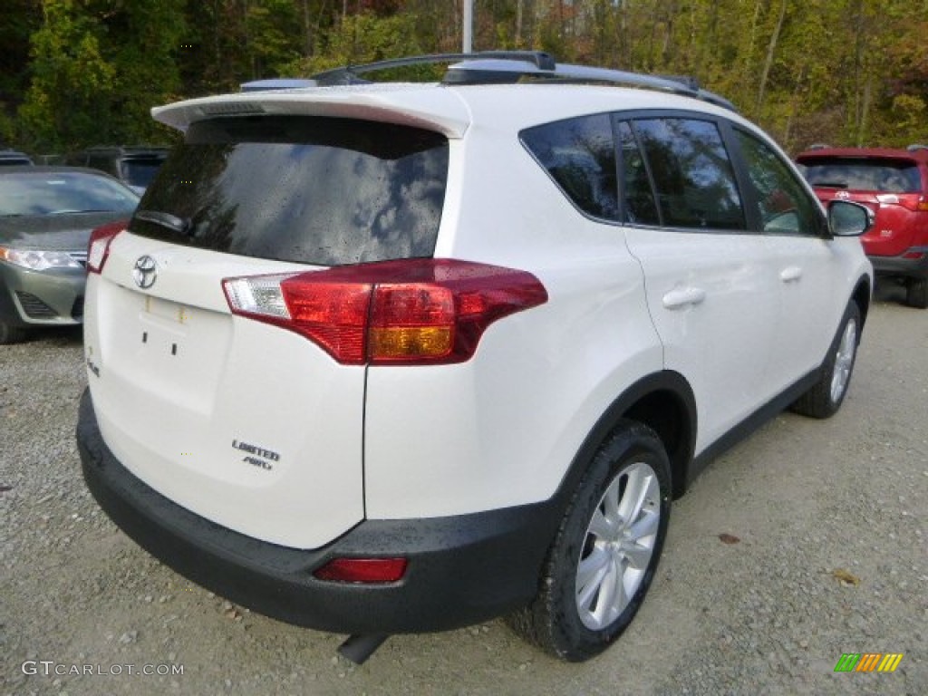 2013 RAV4 Limited AWD - Blizzard White Pearl / Black photo #3